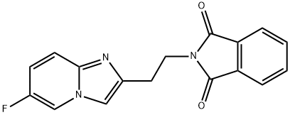 2-[2-(6-Fluoroimidazo[1,2-a]pyridin-2-yl)ethyl]-1H-isoindole-1,3(2H)-dione Structure