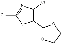 2,4-Dichloro-5-(1,3-dioxolan-2-yl)thiazole 化学構造式