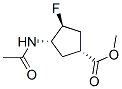 Cyclopentanecarboxylic acid, 3-(acetylamino)-4-fluoro-, methyl ester, (1alpha,3alpha,4beta)- (9CI) Structure