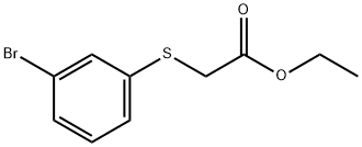 Ethyl 2-(3-bromophenyl)sulfanylacetate Struktur