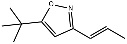 Isoxazole, 5-(1,1-dimethylethyl)-3-(1-propenyl)-, (E)- (9CI) Structure