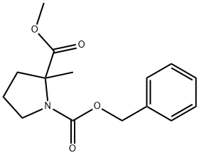 1-CBZ-2-甲基吡咯烷-2-甲酸甲酯, 141870-95-3, 结构式