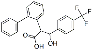 4-trifluoromethylphenyl-2-biphenylyl-3-hydroxypropionic acid 化学構造式