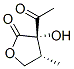 2(3H)-Furanone, 3-acetyldihydro-3-hydroxy-4-methyl-, (3S,4R)- (9CI) Structure