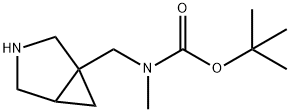 (3-Aza-bicyclo[3.1.0]hex-1-ylmethyl)-methyl-carbamic acid tert-butyl ester 化学構造式