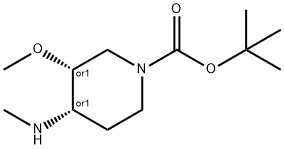 cis-1-Boc-4-methylamino-3-methoxypiperidine 结构式