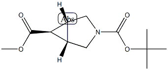 Methyl exo-3-Boc-3-azabicyclo-[3.1.0]hexane-6-carboxylate, 1419101-34-0, 结构式