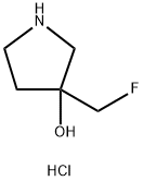 3-(fluoromethyl)pyrrolidin-3-ol hydrochloride,1419101-39-5,结构式