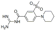 3-methylsulfonyl-4-piperidinobenzoyl guanidine Structure