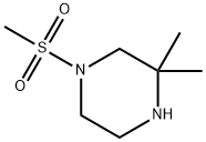 3,3-Dimethyl-1-methylsulfonylpiperazine Struktur