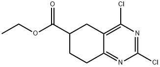 6-Quinazolinecarboxylic acid, 2,4-dichloro-5,6,7,8-tetrahydro-, ethyl ester Structure