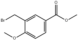 3-(ブロモメチル)-4-メトキシ安息香酸メチル 化学構造式