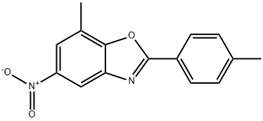 7-甲基-2-(4-甲基苯基)-5-硝基-1,3-苯并噁唑 结构式