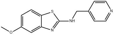 5-METHOXY-N-(PYRIDIN-4-YLMETHYL)BENZO[D]THIAZOL-2-AMINE, 1421475-93-5, 结构式