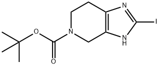 2-碘-1,4,6,7-四氢-5H-咪唑并[4,5-C]吡啶-5-甲酸叔丁酯 结构式