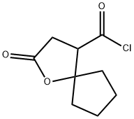 1-Oxaspiro[4.4]nonane-4-carbonyl chloride, 2-oxo- (9CI),142183-70-8,结构式