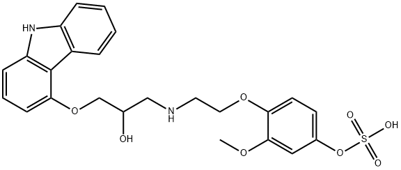 4'-Hydroxyphenyl Carvedilol Sulfate Ammonium Salt,142227-52-9,结构式