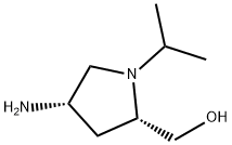 2-Pyrrolidinemethanol,4-amino-1-(1-methylethyl)-,(2S-cis)-(9CI) Structure