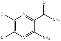 3-氨基-5,6-二氯吡嗪-2-甲酰胺, 14229-27-7, 结构式