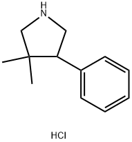 3,3-二甲基-4-苯基吡咯烷盐酸盐,1423034-41-6,结构式