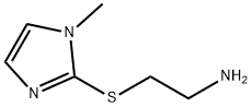 2-[(2-アミノエチル)スルファニル]-1-メチル-1H-イミダゾール 化学構造式
