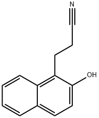 2-ヒドロキシ-1-ナフタレンプロピオノニトリル 化学構造式