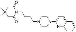 4,4-dimethyl-1-[4-(4-quinolin-2-ylpiperazin-1-yl)butyl]piperidine-2,6- dione Struktur