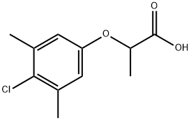 2-(4-氯-3,5-二甲基苯氧基)丙酸 结构式