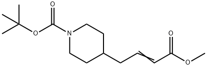 1-BOC-4-(4-甲氧基-4-氧基-2-丁稀)哌啶 结构式