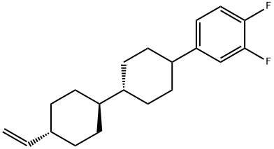 trans,trans-4-(3,4-ジフルオロフェニル)-4'-ビニルビシクロヘキシル 化学構造式