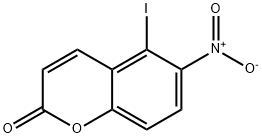 5-Iodo-6-nitro-2H-1-benzopyran-2-one Struktur