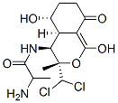 N-[(3S,4S,4aS,5R)-3-(dichloromethyl)-1,5-dihydroxy-3-methyl-8-oxo-4a,5 ,6,7-tetrahydro-4H-isochromen-4-yl]-2-amino-propanamide Struktur