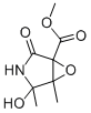 4,5-Dimethyl-3,4-epoxy-5-hydroxy-3-(methoxycarbonyl)-gamma-butyrolacta m Struktur