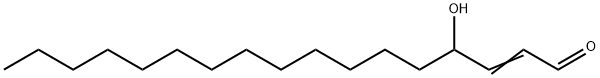 4-Hydroxy-2-heptadecenal 化学構造式