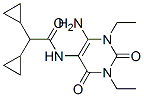 Cyclopropaneacetamide,  N-(6-amino-1,3-diethyl-1,2,3,4-tetrahydro-2,4-dioxo-5-pyrimidinyl)--alpha--cyclopropyl-,142458-94-4,结构式