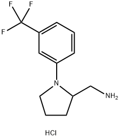 [1-[3-(trifluoromethyl)phenyl]pyrrolidin-2-yl]methanamine hydrochlorid e,142469-77-0,结构式