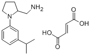 (-)-1-(3-(1-Methylethyl)phenyl)-2-pyrrolidinemethanamine fumarate,142469-93-0,结构式