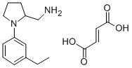 (-)-1-(3-Этилфенил)-2-пирролидинметанамина фумарат структура