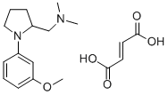 (-)-N,N-Dimethyl-1-(3-methoxyphenyl)-2-pyrrolidinemethanamine fumarate 结构式