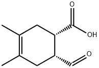 3-Cyclohexene-1-carboxylic acid, 6-formyl-3,4-dimethyl-, cis- (8CI) Structure