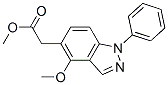 methyl 2-(4-methoxy-1-phenyl-indazol-5-yl)acetate Struktur
