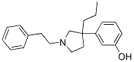 3-[1-(2-フェニルエチル)-3-プロピル-3-ピロリジニル]フェノール 化学構造式