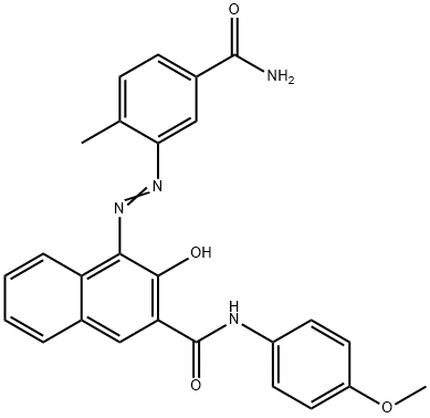 4-[(5-CARBAMOYL-O-TOLYL)AZO]-3-HYDROXY-2-NAPHTH-P-ANISIDIDE,14254-76-3,结构式