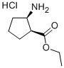 CIS-2-アミノ-1-シクロペンタンカルボン酸エチル塩酸塩 化学構造式