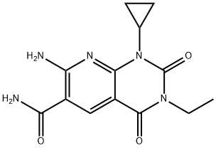 7-AMino-1-cyclopropyl-3-ethyl-1,2,3,4-tetrahydro-2,4-dioxopyrido[2,3-d]pyriMidine-6-carboxaMide Struktur
