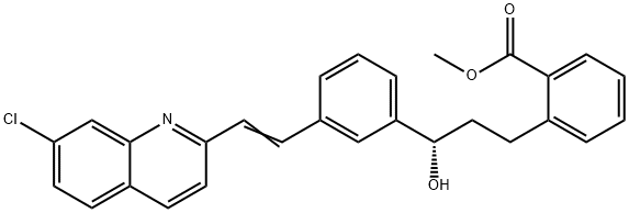 Methyl [E]-2-[3-(S)-[3-[2-(7-Chloro-2-quinolinyl)ethenyl]phenyl]-3-hydroxypropyl]benzoate Struktur