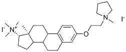 trimethyl-[(13S,17S)-13-methyl-3-[2-(1-methyl-2,3,4,5-tetrahydropyrrol -1-yl)ethoxy]-6,7,8,9,11,12,14,15,16,17-decahydrocyclopenta[a]phenanth ren-17-yl]azanium diiodide|