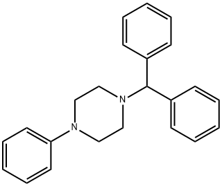 1-(Diphenylmethyl)-4-phenylpiperazine 结构式