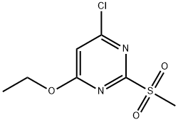 6-Chloro-4-ethoxy-2-methylsulfonyl pyrimidine 化学構造式