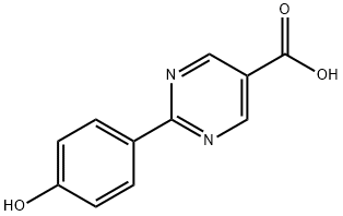 5-Pyrimidinecarboxylic acid, 2-(4-hydroxyphenyl)- (9CI) Structure